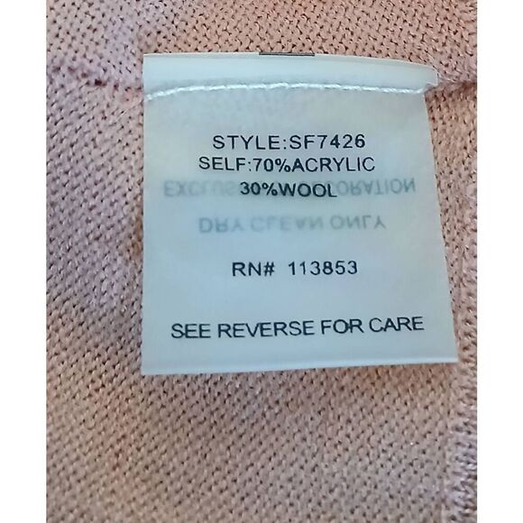 41 hawthorn womens medium fine wool sweater cardigan blue rose gold colorblock - Picture 7 of 8
